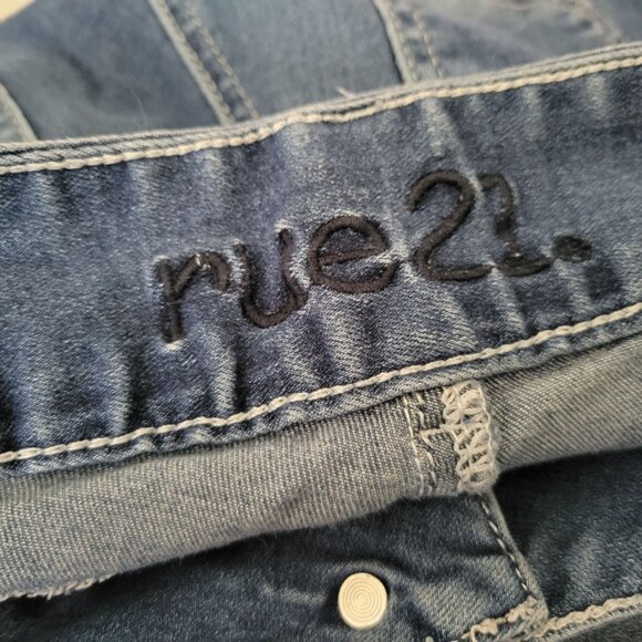 Rue21 Mid Rise Skinny Freedom Flex Jeans Womens Size 1 Medium Wash Denim Pants - Picture 4 of 6